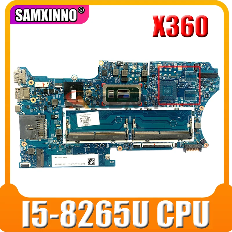 

18742-1 Материнская плата для ноутбука HP Pavilion X360 Кабриолет 14-DH оригинальная материнская плата I5-8265U GM L51133-501 L51133-601
