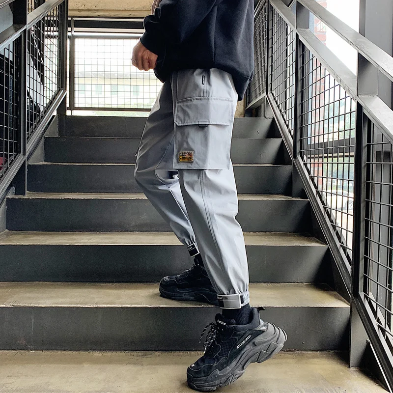 Liketkit мужские брюки карго зимние 2019 карманы одноцветные джоггеры хаки