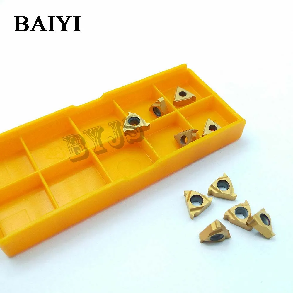 

Токарный станок MMT11IR AG60 US735 11IR A60, 10 шт., Диапазон шага 0,5-1,5 мм, карбидные лезвия, токарные инструменты, Резьбовая вставка 11IR 1/4 дюйма A60