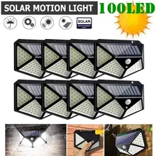 100 LED Solar Light Security Outdoor Solar Wall Lamp PIR Motion Sensor Lamp Waterproof Solar Light For Garden Street Decoration