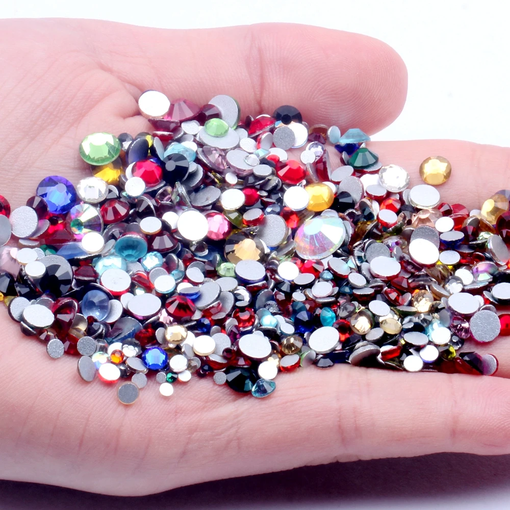 

Mixed Colors Non Hotfix Crystals Rhinestones SS4 SS5 SS6 SS8 SS10 SS12 SS16 SS20 SS30 Silver Foiled Flatback Beads DIY Supplies