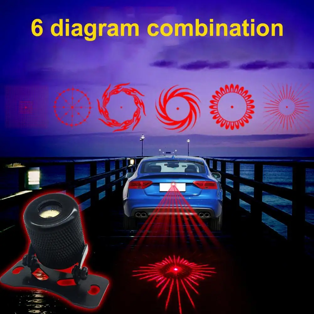

Practical Indicator Tail Light Universal Lightweight Laser Warning Light Projection Tail Light
