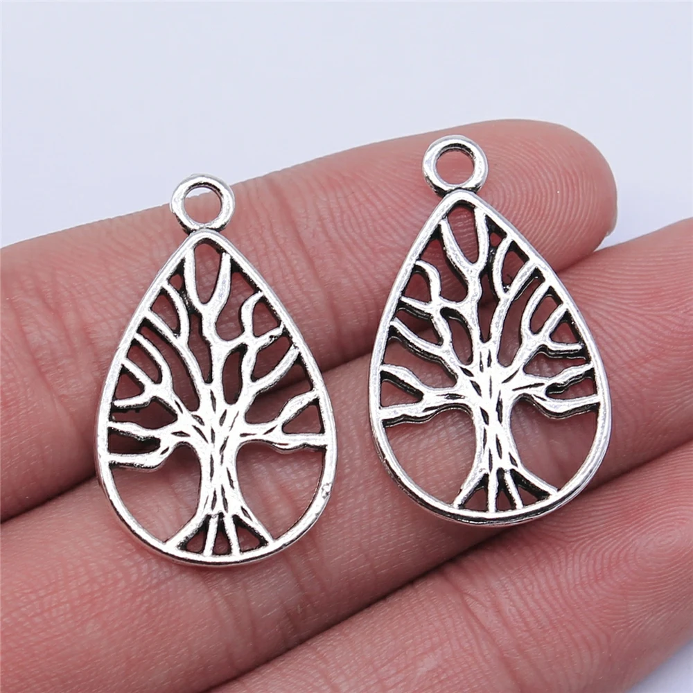 

Sejuani PENDANT CHARM 10pcs 30x18mm Tree Of Life Charms