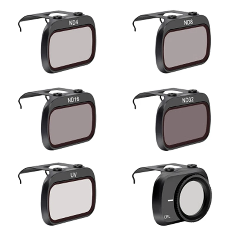 

STARTRC подходит для набора фильтров DJI Mini 2 из 6 предметов (ND4/ND8/ND16/ND32/MCUV/CPL)