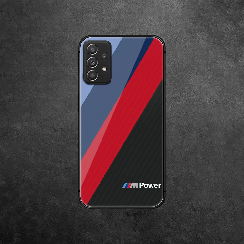 

BMW-M Luxury Car Tempered Glass Phone Case Cover For Samsung Galaxy A 10 12 20 E 21 30 32 50 40 51 52 70 71 72 S Black Bumper