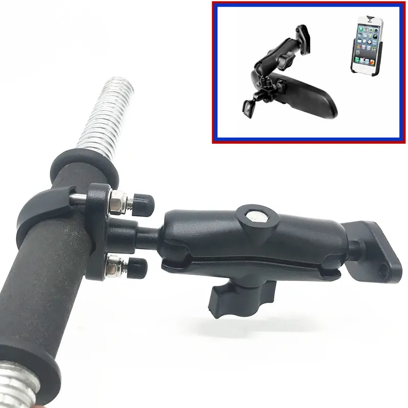 Универсальное алюминиевое крепление на руль мотоцикла + длинная розетка для Garmin