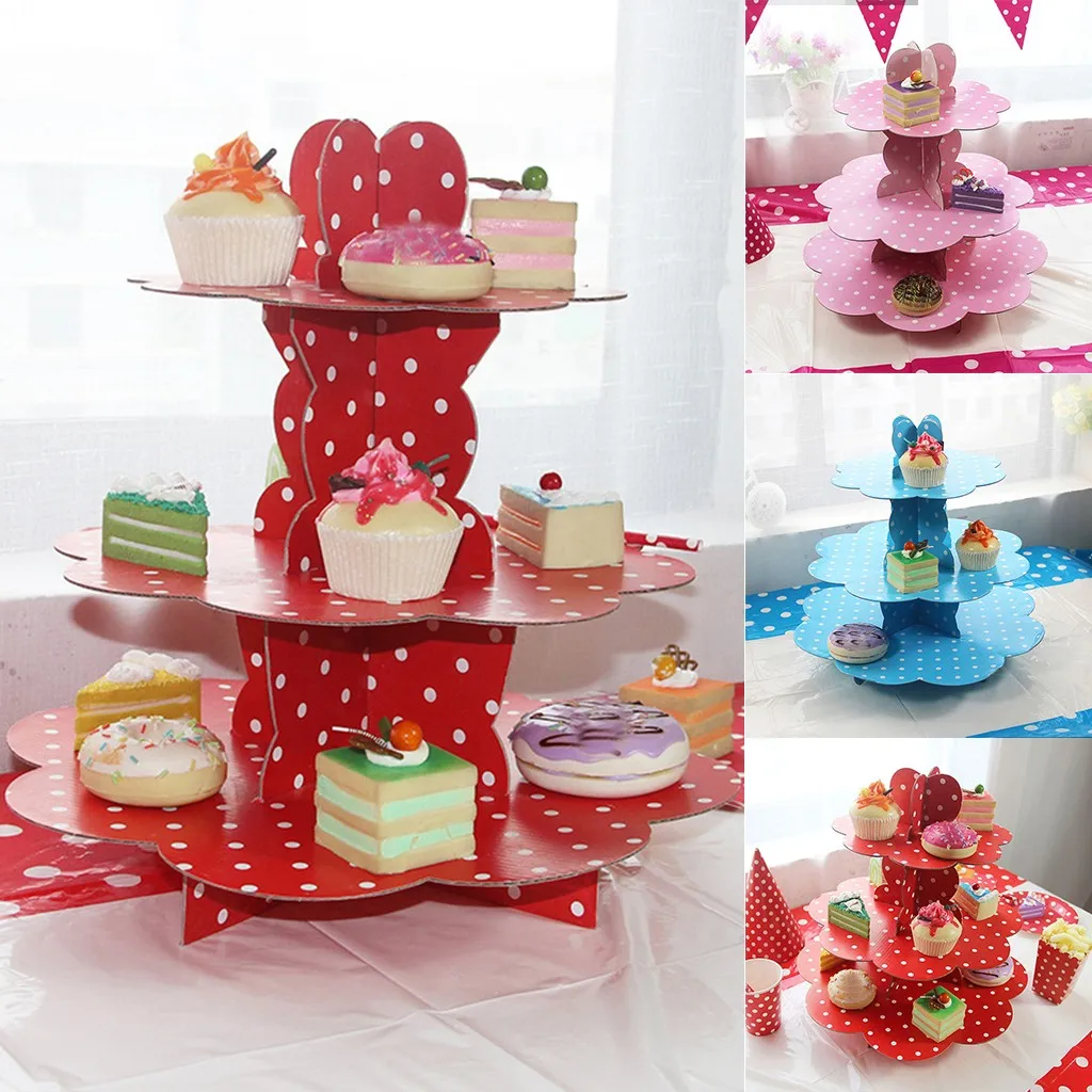Инструмент для выпечки торта 3 ярусная подставка кексов десерт свадебное