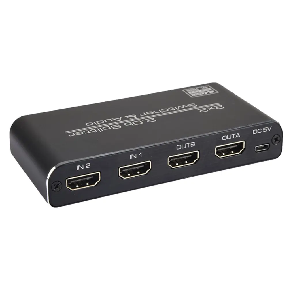 

Матричный переключатель 2x2, сплиттер с поддержкой PCM2, 5.1CH, DTS5.1, D-TrueHD HDMI, совместимый переключатель 2x 2 с поддержкой HDCP