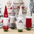 Рождественские украшения для дома, чехол для винной бутылки с Санта-Клаусом, снеговиком, чулками, рождественские аксессуары, новый год 2022, Декор, Рождество