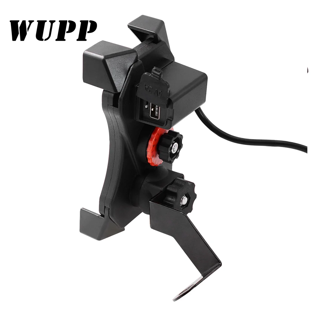 WUPP держатель для телефона на мотоцикл 5V/2.1A 12V USB Зарядное устройство мотоцикла