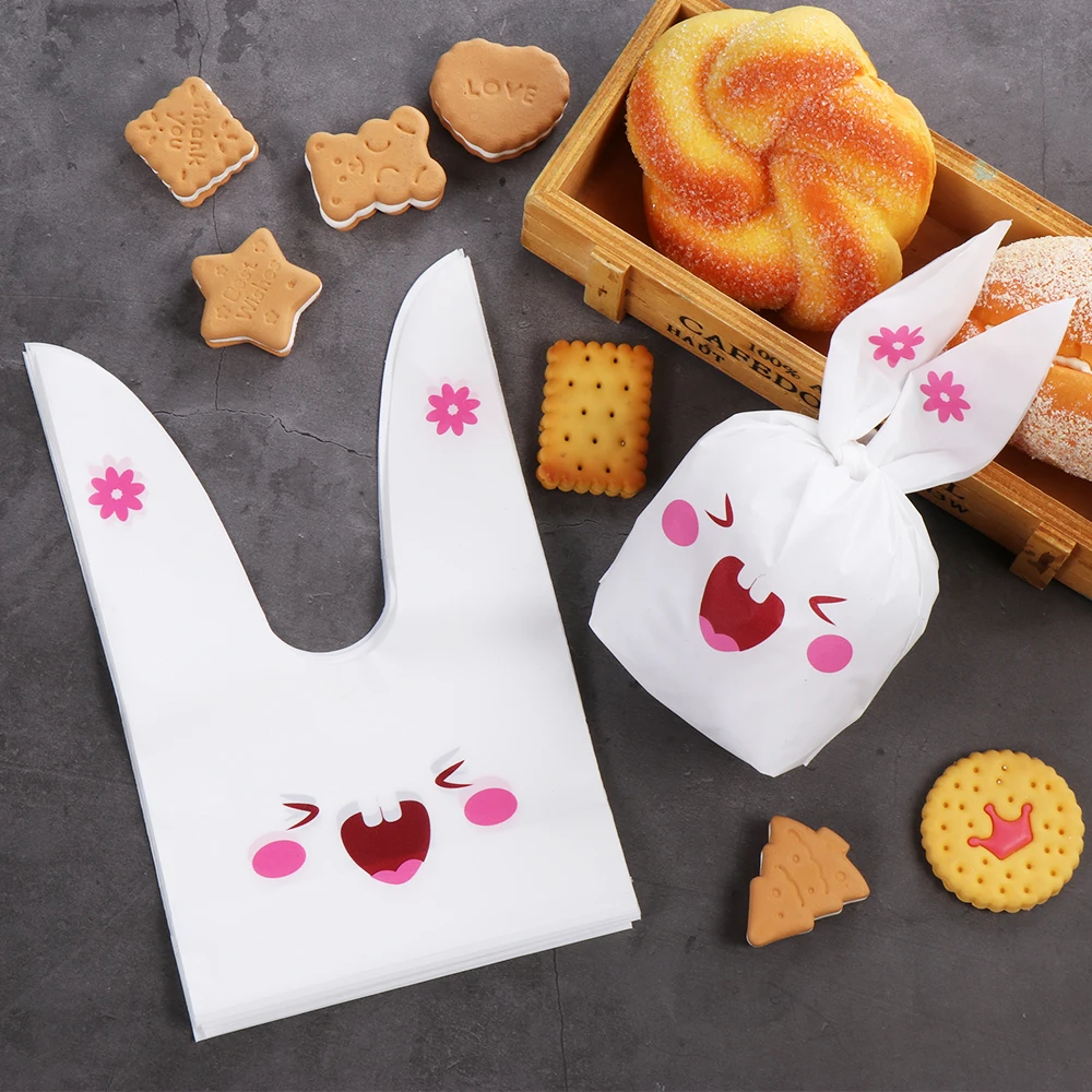 10 шт. милый кролик печенья сумки Пасхальный конфеты мешок Кролик уха упаковка для
