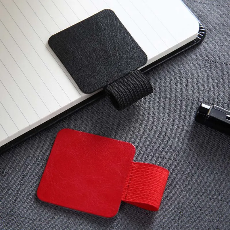 Высококачественный самоклеящийся кожаный зажим для ручки карандаш с эластичной