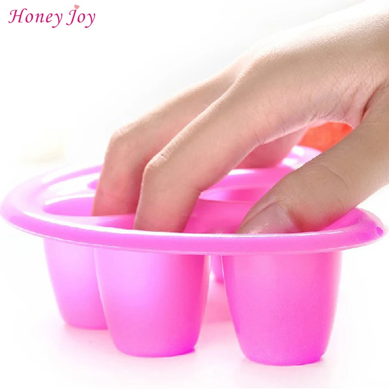 2 шт./лот лоток с пятью отверстиями для ногтей инструменты снятия пальцев рук