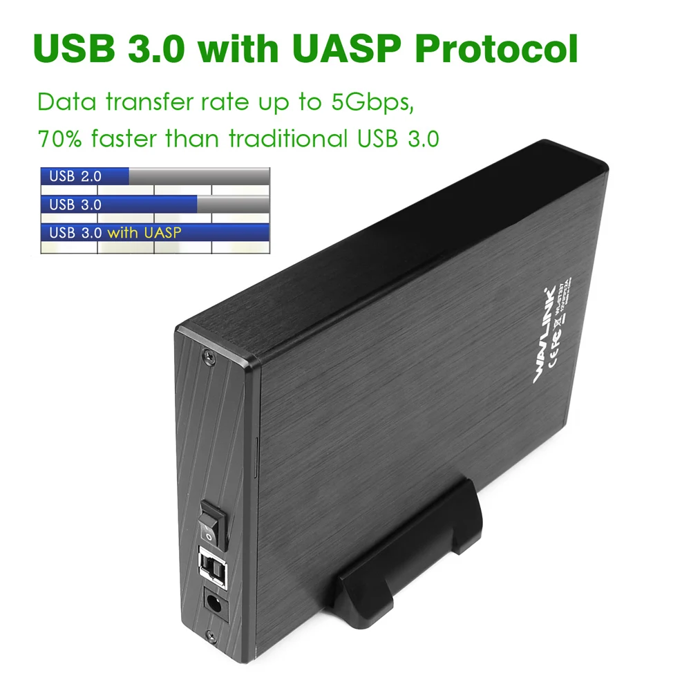 Алюминиевый корпус для жесткого диска Wavlink 3 5 дюйма USB 0 на SATA HDD SSD чехол/коробка с
