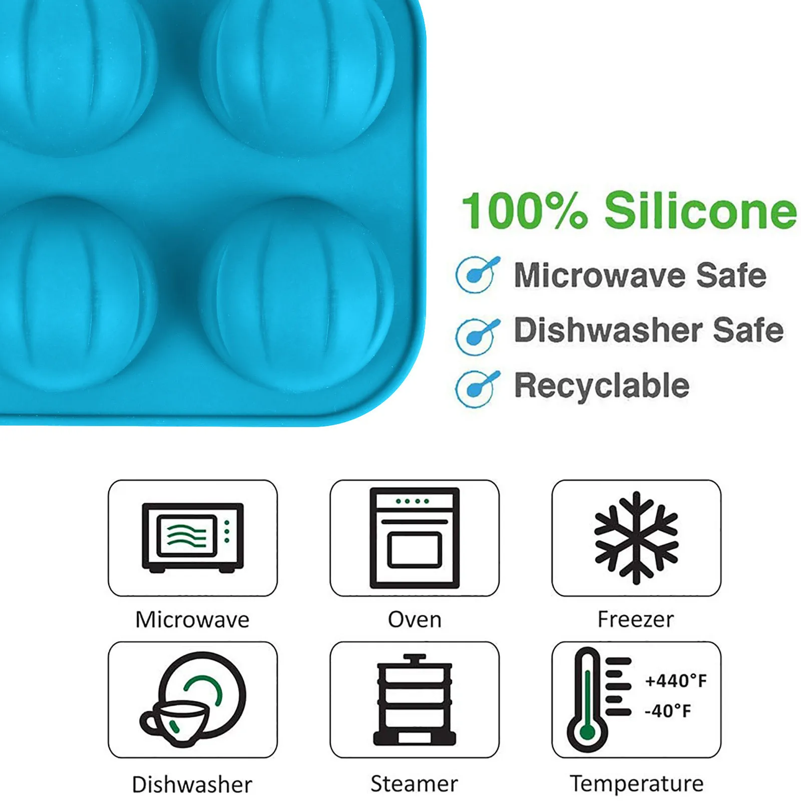 

4pcs Chocolate Sphere Mold Half Ball Mold Hemisphere Shape Silicone Chocolate Cake Mousse Dessert Baking Pastry Bakeware