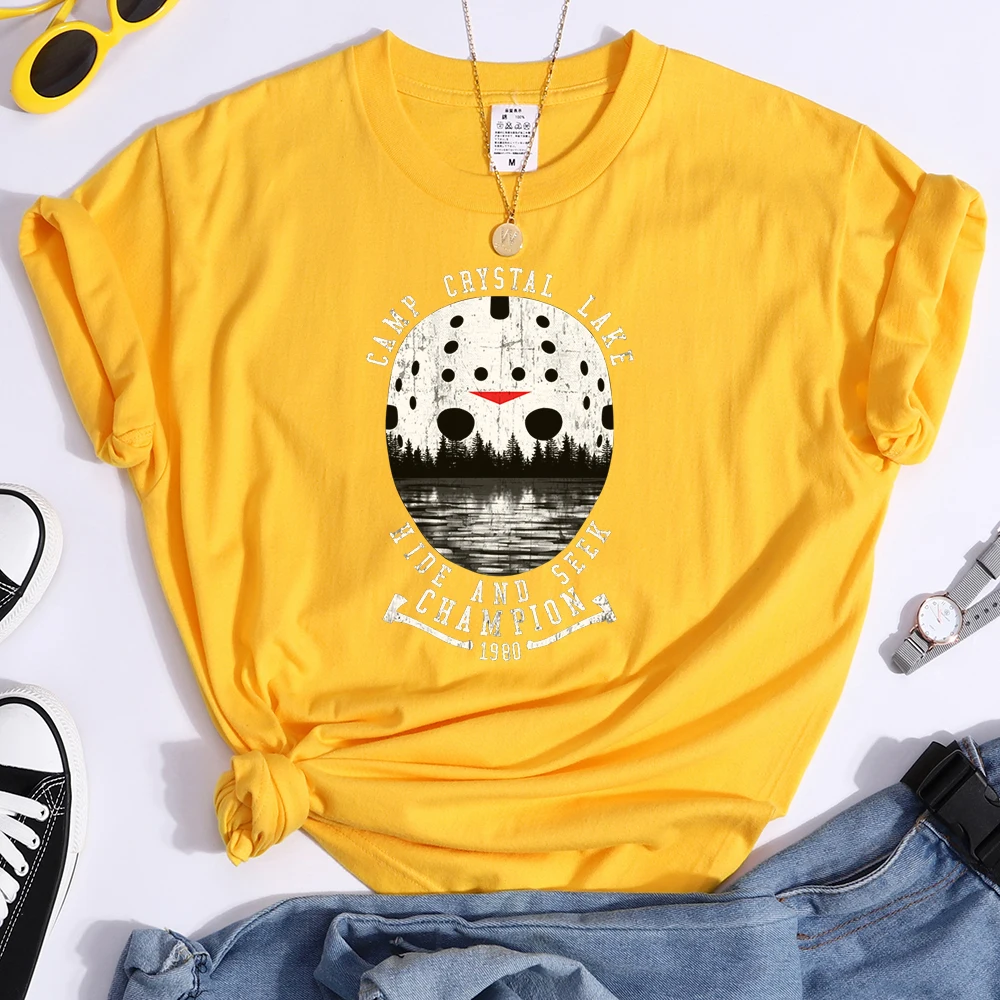 Футболка женская с принтом чемпиона Классический Топ коротким рукавом уличная