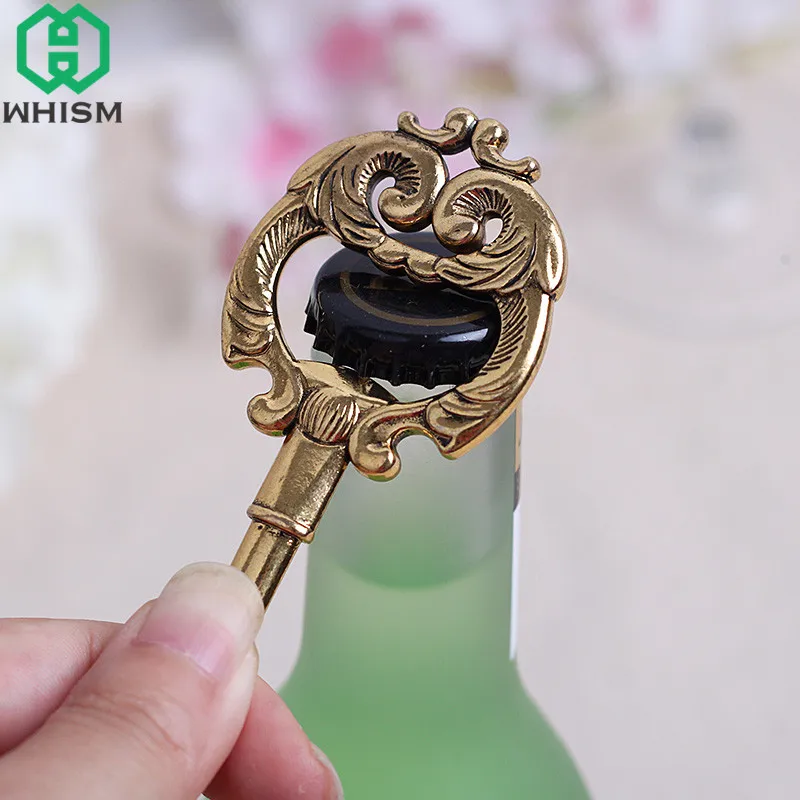 

WHISM Mini Metal Key Bottle Opener Keychain Beer Openers Zinc Alloy Soda Bottle Opener Rustic Wedding Party Favor Guest Gifts