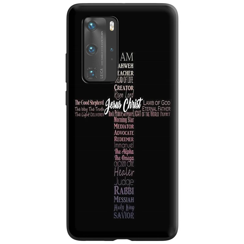 Силиконовый чехол Bible Jesus Christ Christian Cross для Huawei P40 P30 P20 P10 Pro Lite P Smart Z 2019 Max | Мобильные