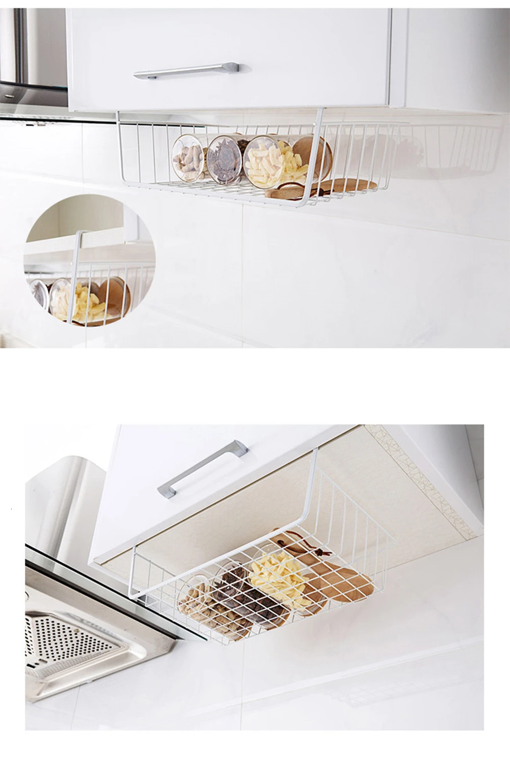 Home Rack Hanging Holder Organizer Bathroom Kitchen Cabinet Cupboard Hanger Cabinet Wash Cloth Hook Shelf Storage