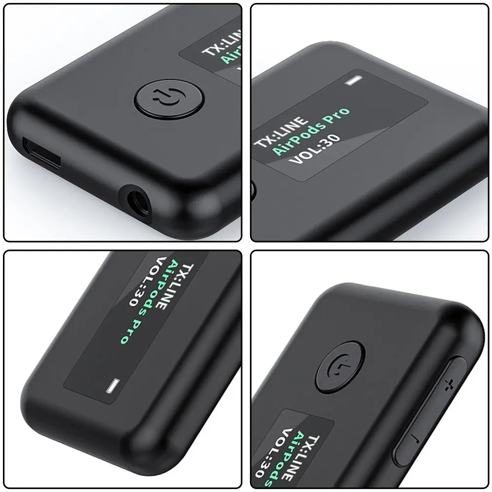 

YET-T2 Wireless 5.0 Audio Transmitter Receiver USB Charging With 3.5mm Jack Aux Wireless Adapter OLED HIFI For PC TV