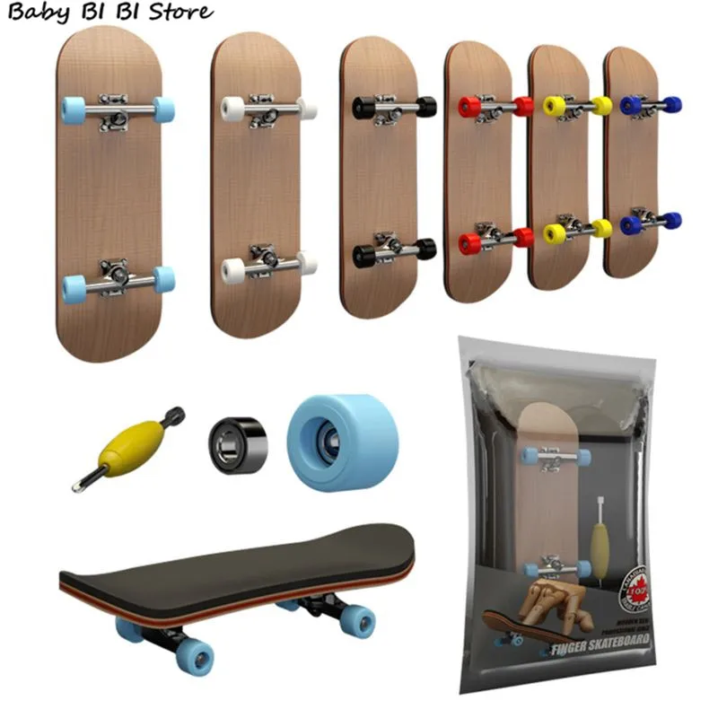 

1Set Finger SkateBoard Wooden Fingerboard Toy Professional Stents Fingers Skate Set Novelty Children Christmas Gift