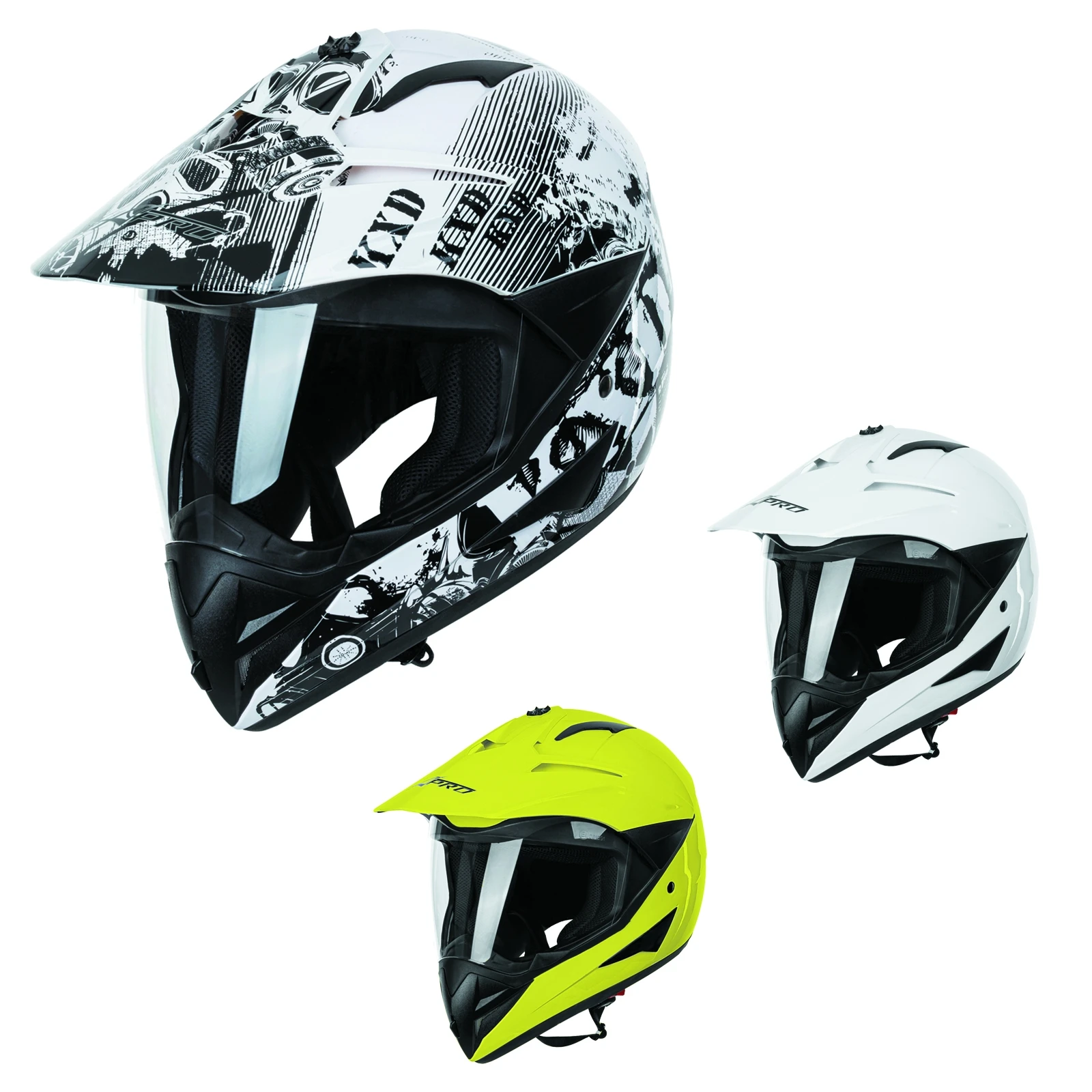 Внедорожный шлем крест Мотоцикл ATV мото анти туман видоискатель матовый черный |