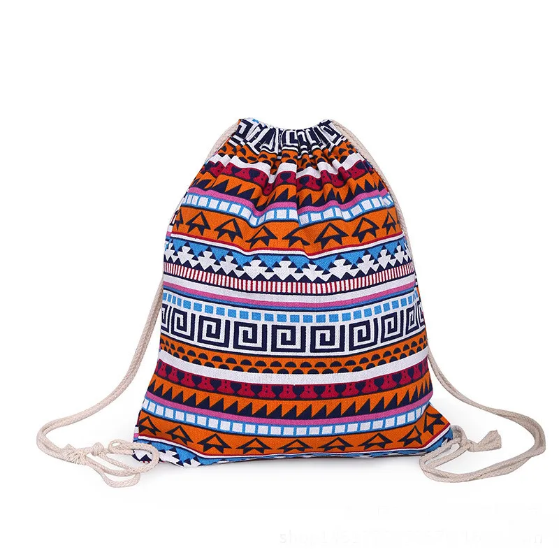 

Canvas Fashion Backpack Drawstring Bag for Teenage Grils New Casual Women Backpack Travel Bag