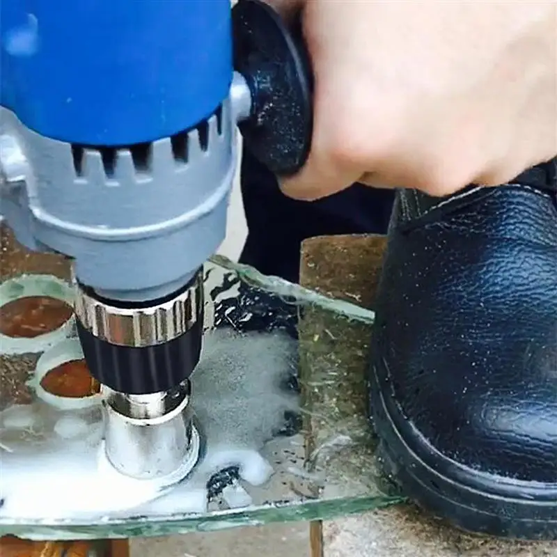 

1 Set Of 10Pcs Emery Glass Bit Set Portable Glass Hole Opener Kit Multi-Purpose Hole Drilling Bits Kit For Home Studio Store