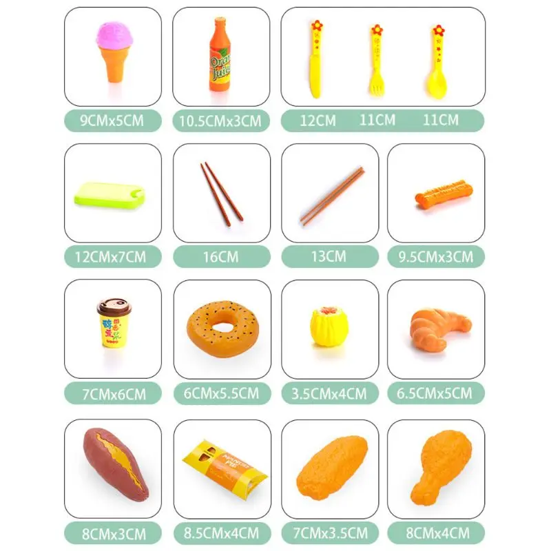 

56/58/88Pcs/set Children Simulation Steamer Burger Set Meal Food Kitchenware Kit Parent-child Interactive Play House Toy