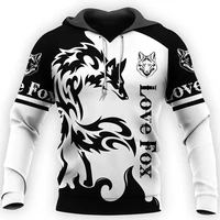 new 3d hoodie mens womens zipper all black print white fashion top