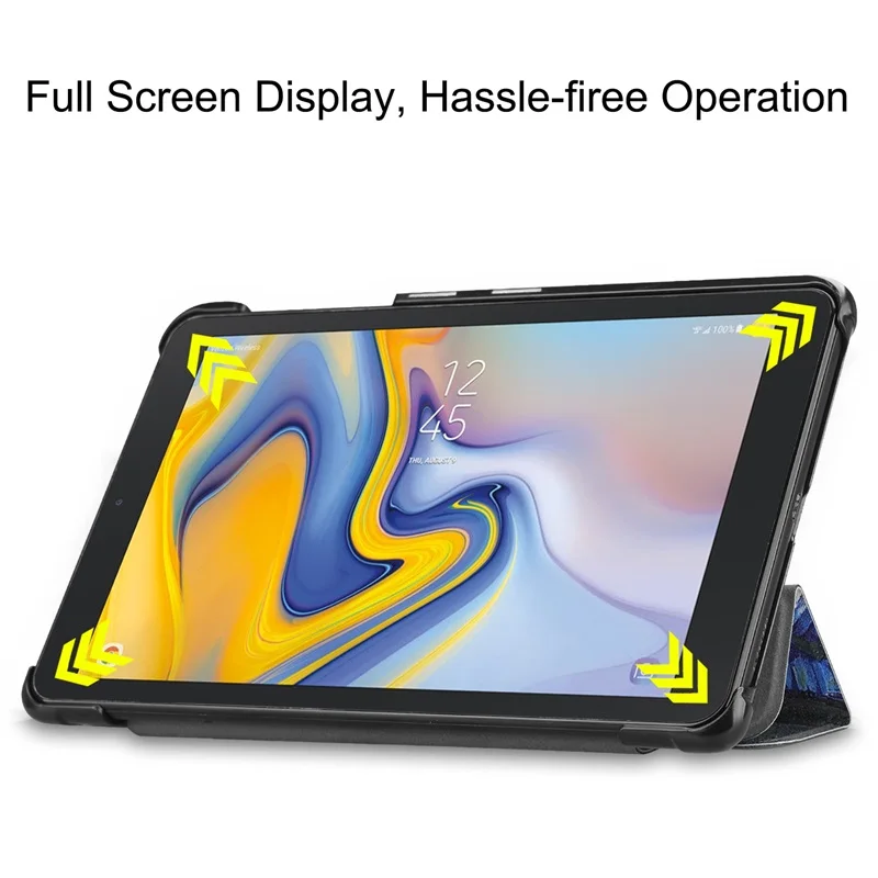 Чехол-книжка с подставкой для samsung Galaxy Tab A 8,0 T387 SM-T387 8,0 дюймов, треугольная крышка, чехол для планшета+ пленка+ ручка