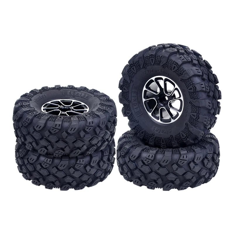 

1.9 Inch 4pcs 96mm Rubber Wheel Rim And Tire For Rc Car 1/10 Hsp Redcat Traxxas Axial Scx10 D9 Rc Tires 1/10 Off Road Cars