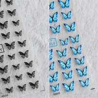 black blue butterfly pattern 3d nail art sticker self adhesive back glue ultra thin decal nail stickers diy salon manicure too