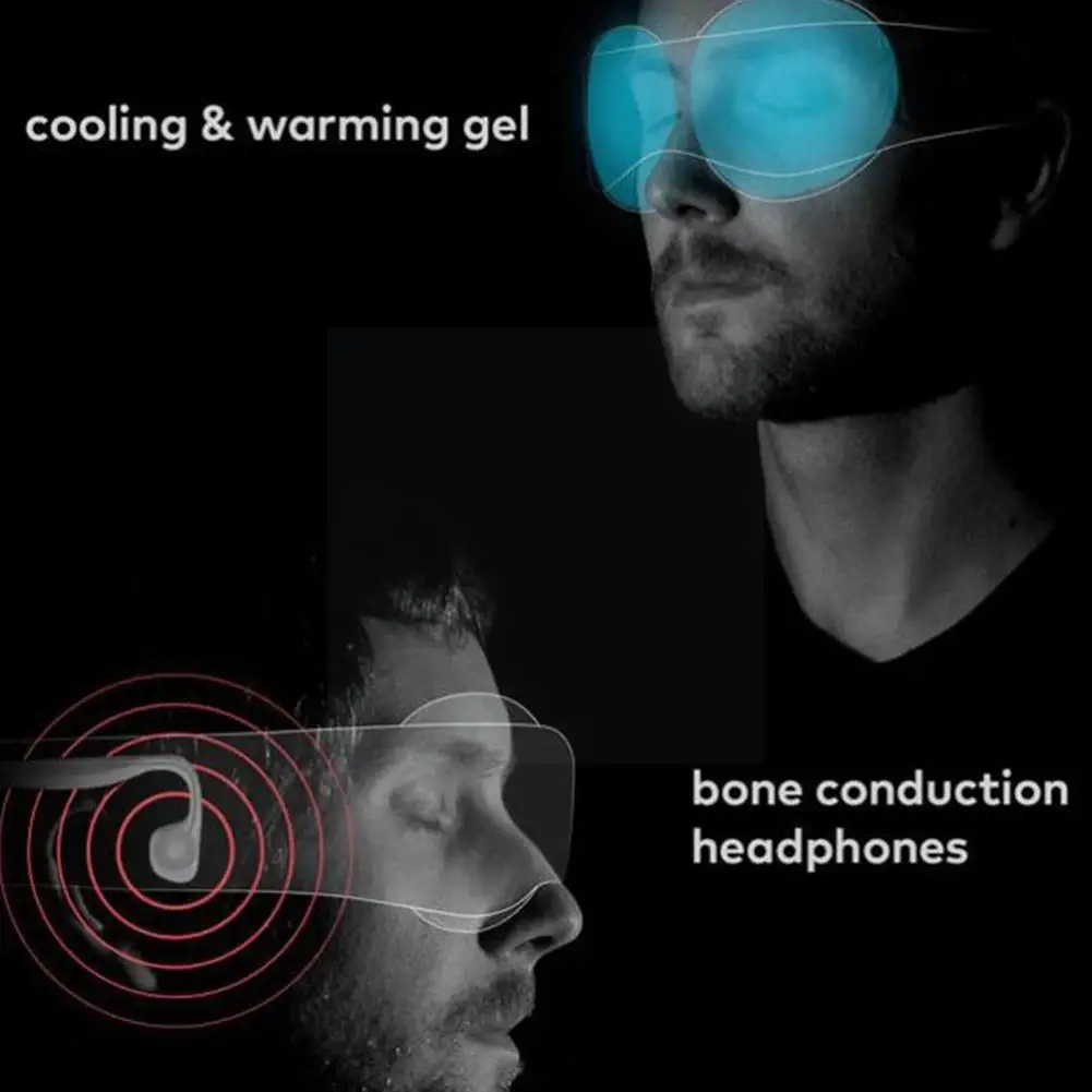 

1pc Modular Adjustable 3D Eye Mask Breathable Travel Blackout Mask Nap Full Eye Rest Sleep O7X4