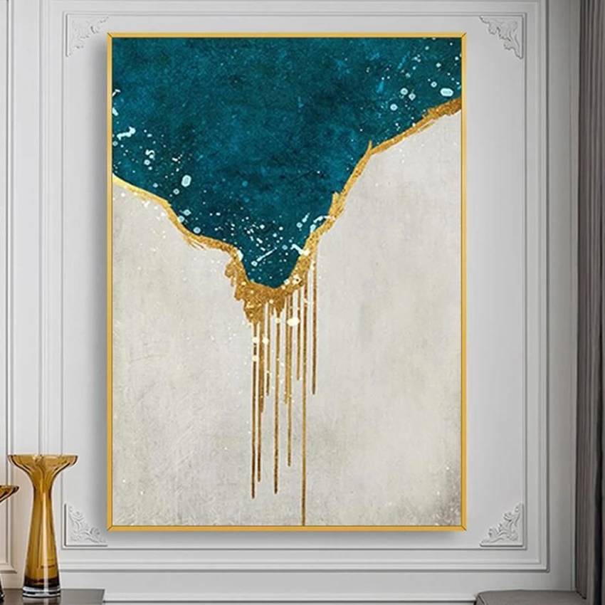 

Скандинавский минималистичный абстрактный холст ручной работы Картина маслом Настенный декор искусство подвесная картина плакат для гост...