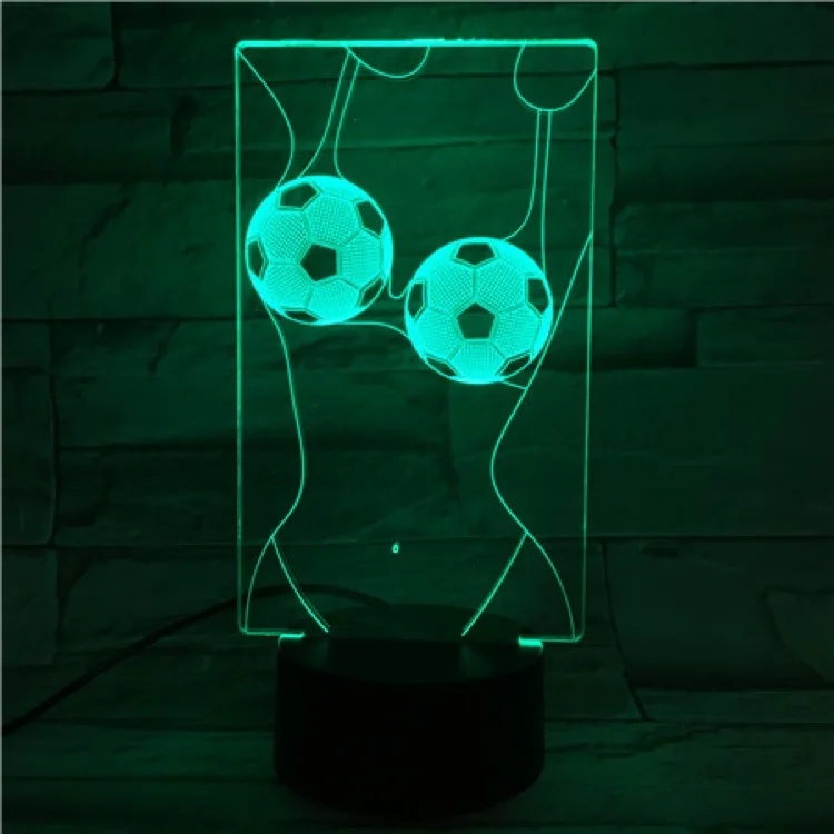 5 Детская 3d лампа для футбола, светодиодный ночной Светильник C Ronaldo Home Deocration Luminaria, подарок на день рождения для мальчика, Messi, настольный ночник, светильник для футбола - Испускаемый цвет: 5