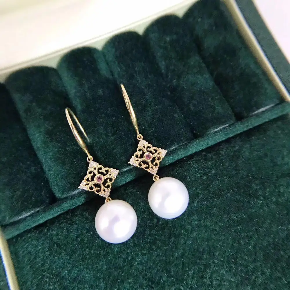 MADALENA SARARA 7-7 5 мм морской жемчуг акойя 18 К золотые серьги корейские винтажные