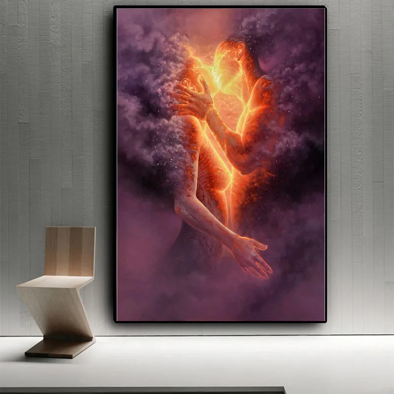 

Sexy Kiss Abstract Canvas Painting Printmaking Painting HD Use for Living Room/Bedroom Decoration Painting