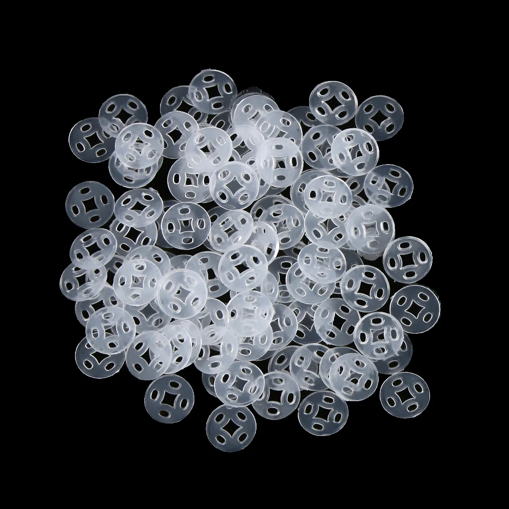 

50 Sets 9mm Invisible Snap Fasteners Press Studs for Dolls DIY Making Clear