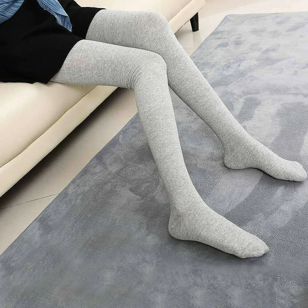 Повседневные женские вязаные очень длинные сапоги чулки до бедра для школьниц