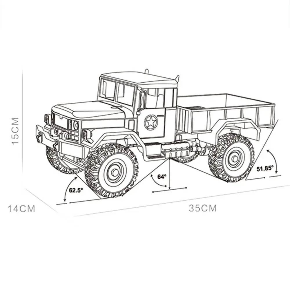 Радиоуправляемая машина 4WD грузовик багги альпинистское транспортное средство