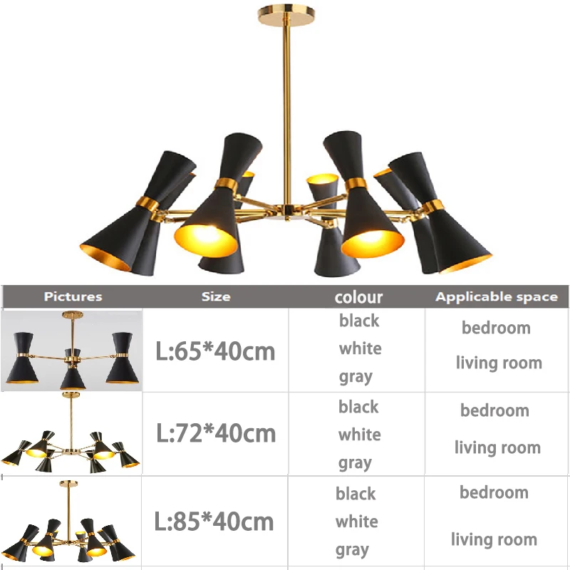 

Modern bedroom LED chandelier living room lighting villa dining chandelier children's room eye protection lamp