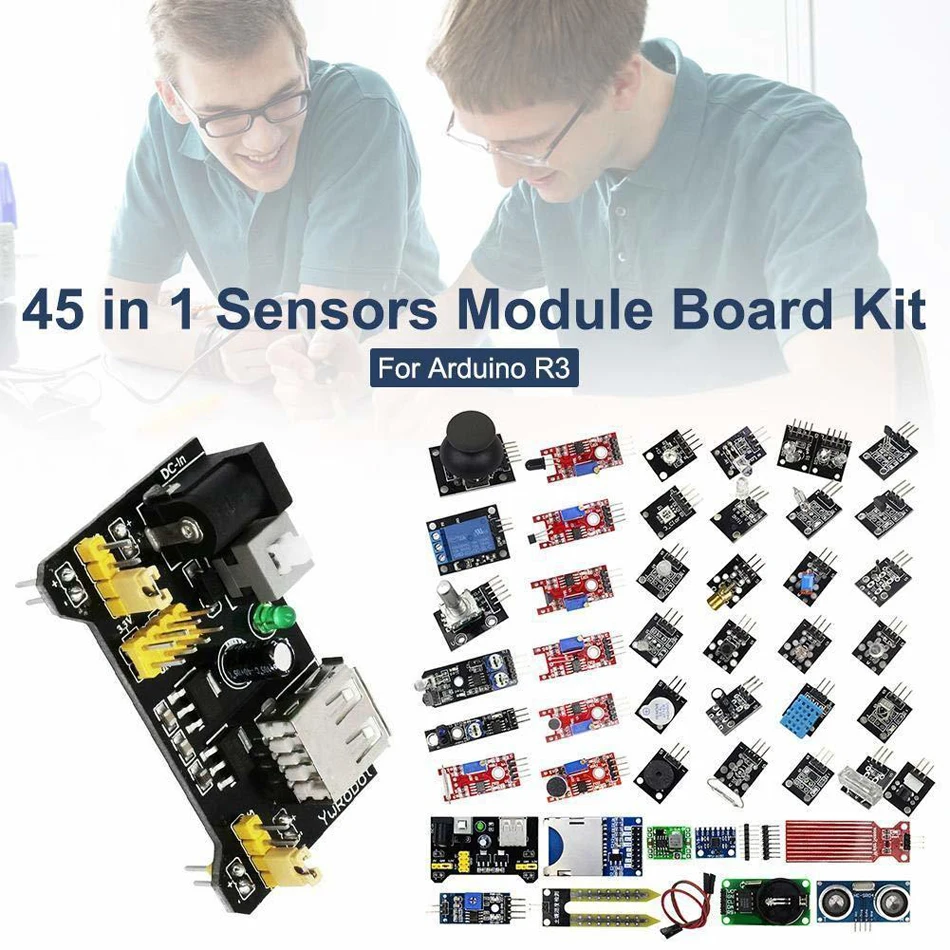 

45 Sensor Assortment Kit 37 Sensors Kit Sensor Starter Kit for Arduino Raspberry pi Sensor 16 in 1 Robot Projects Starter Kit