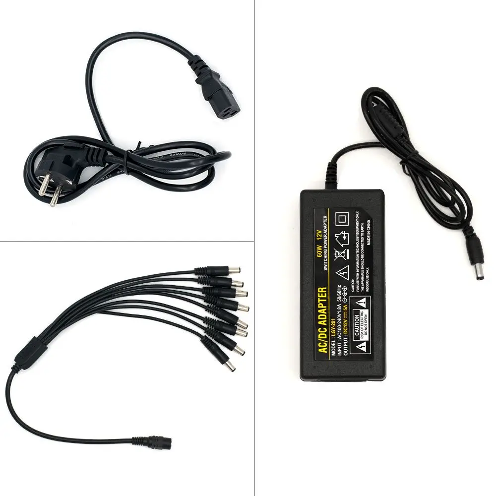 Регулируемый источник питания 12 В постоянного тока 5 А универсальный дисплей