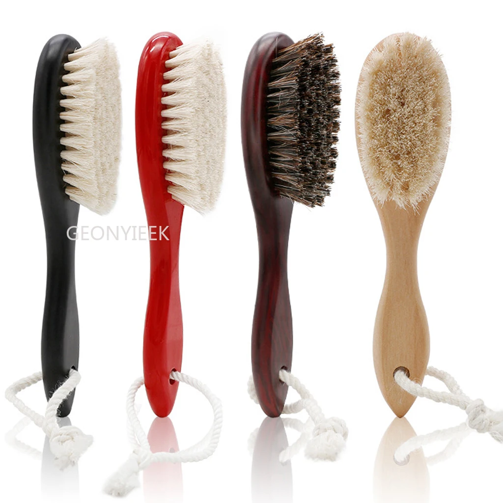 Щетка для парикмахерской и бороды с деревянной ручкой щетиной кабана|Расчески| |