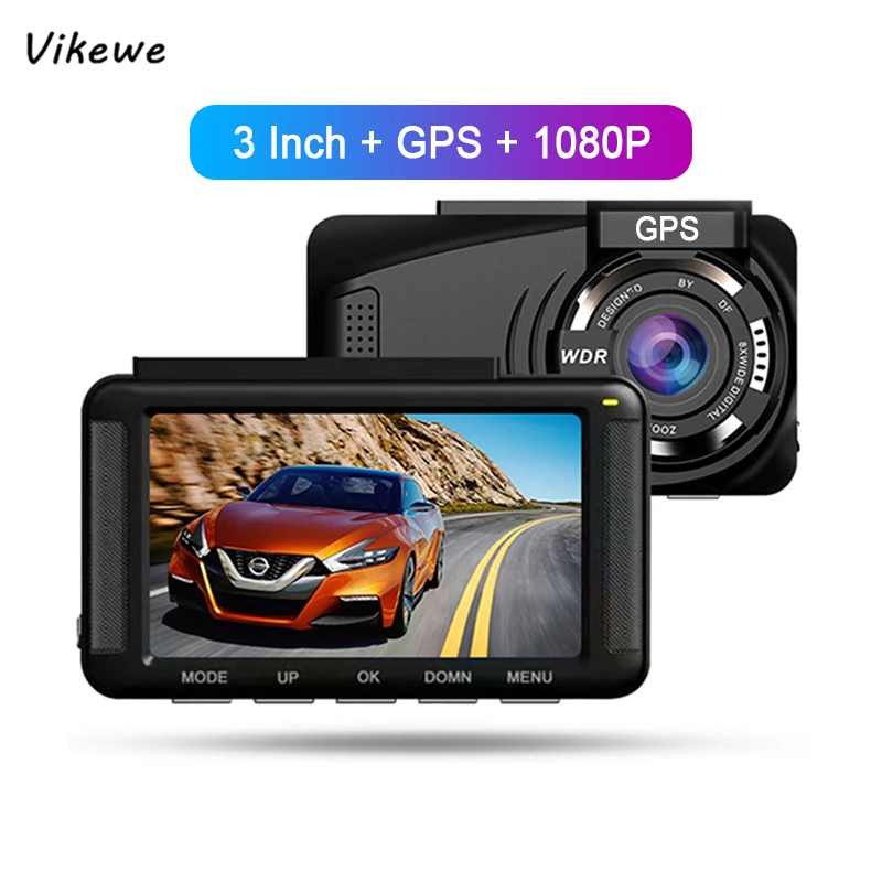 Автомобильный видеорегистратор Vikewe 3 дюймовый Full HD 1080P регистратор со встроенным