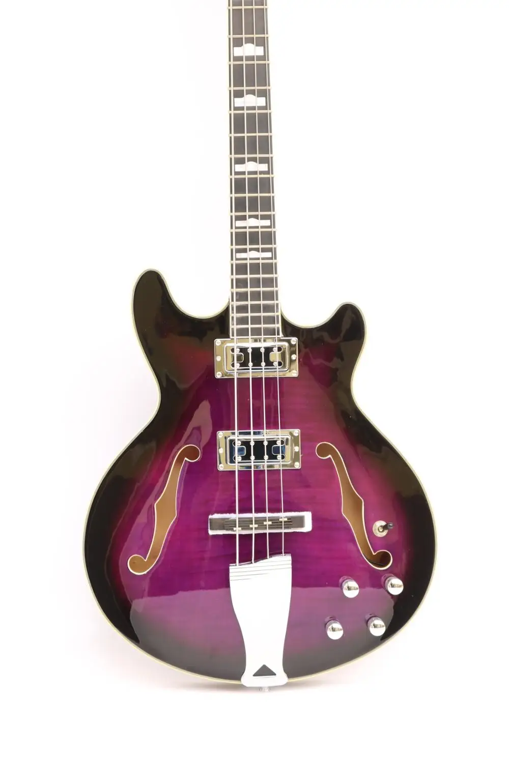 Качественный полый корпус 4 струны электрогитары перламутровый клен Арочный Топ