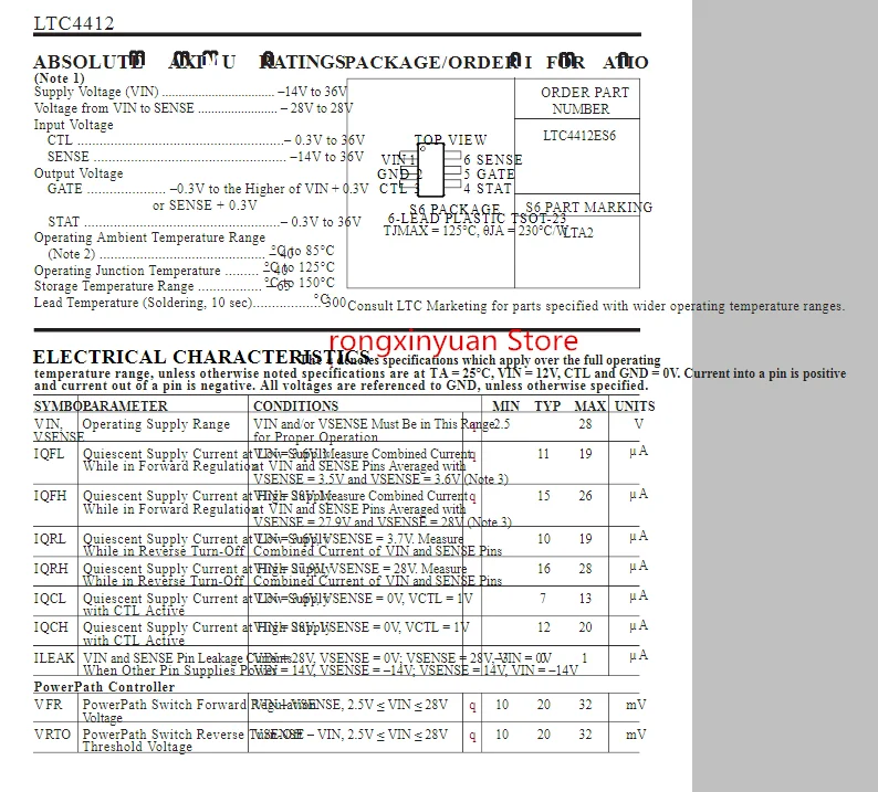 5 шт./лот LTC4412ES6 # TRPBF LTA2 SOT23-6 LTC4412 контроллер с низкими потерями PowerPathTM в ThinSOT 100% новый