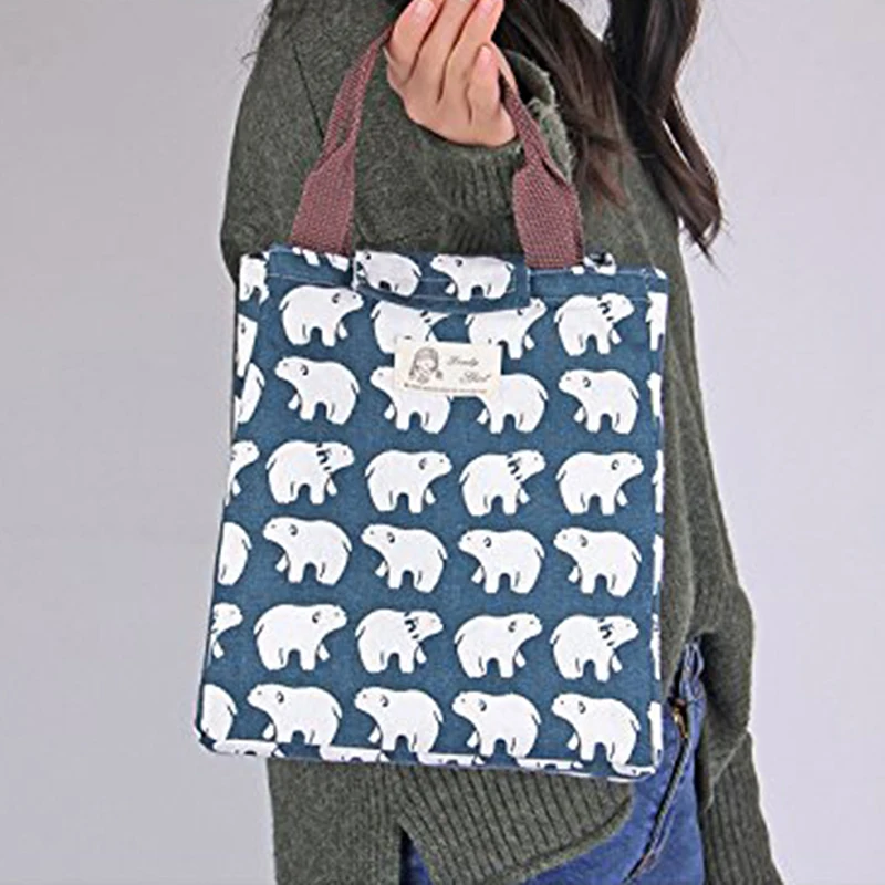 Новая мода Портативный сумка для обеда контейнер хранения утепленная