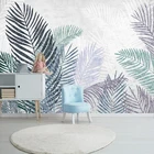 3D настенные фрески на заказ, абстрактные листья, современная модная фотография для ресторана, гостиной, телевизора, фотообои